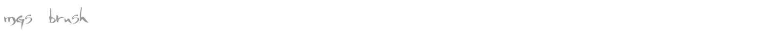 MGS 4 Brush font preview